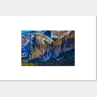 Snowy Bridalveil Falls Posters and Art